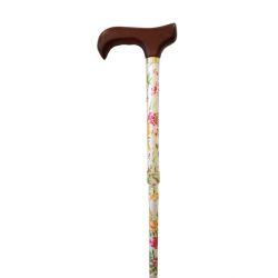 García 1880 Muletilla Plegable Estampada Silver Flores Puño Madera | R. 314