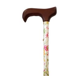 García 1880 Muletilla Plegable Estampada Silver Flores Puño Madera | R. 314