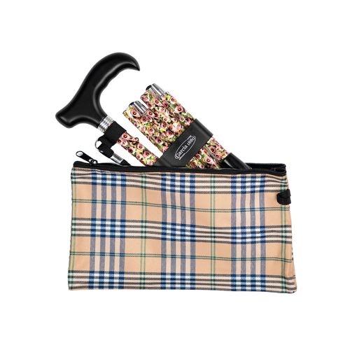 García 1880 Muletilla Plegable Mini Flores Puño Madera Negro | R. 332