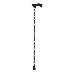 García 1880 Muletilla Plegable Puño Tacto Suave Negro Flores Blancas | R. 280