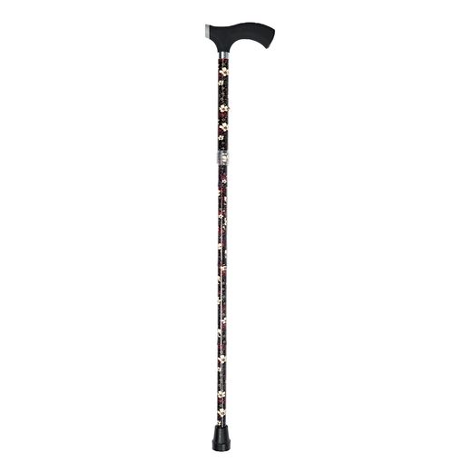 García 1880 Muletilla Plegable Puño Tacto Suave Negro Flores Blancas | R. 280