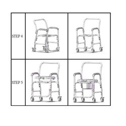 Garcia 1880 Silla Aluminio con Inodoro y Ruedas R. 2169