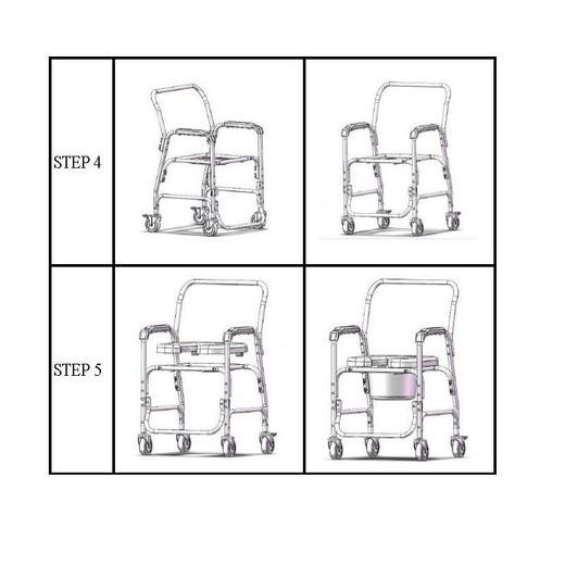 Garcia 1880 Silla Aluminio con Inodoro y Ruedas R. 2169