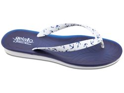 Gelato Sandalia Blanca con Anclas Azules