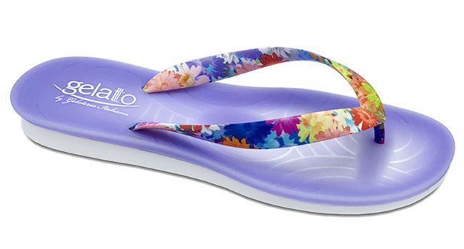 Gelato Sandalia Lila Con Estampado Floral 36