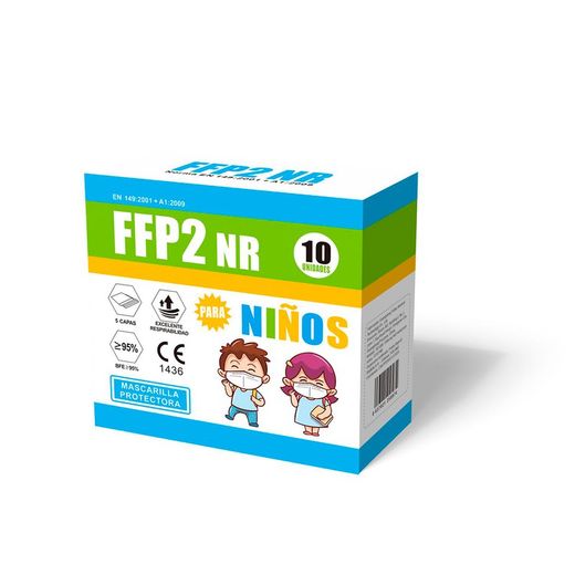 Guangdong Mascarillas Infantiles Blancas FFP2 40 u