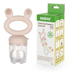 HAAKAA Anti-Choke and Teether Feeder (avec couvercle de sac avec trous) ROSE BHK129-P