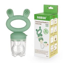 HAAKAA Alimentador Anti-Ahogo y Mordedor (con funda para la bolsa con orificios)