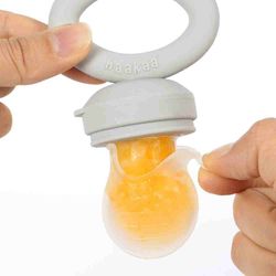HAAKAA Anti-Choke and Teether Feeder (avec couvercle de sac avec trous) ROSE BHK129-P