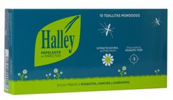 Halley Repelente de Insectos Toallitas Monodosis 10 Unidades