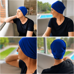 iBBIBBI Gorrito Oncológico De Bambú Azul Cobalto