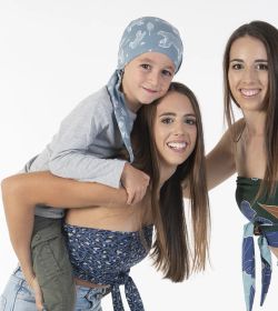 iBBIBBI Pañuelo Oncológico Infantil Osos Azul