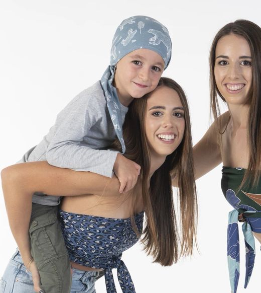 iBBIBBI Pañuelo Oncológico Infantil Osos Azul