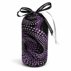 iBBiBBI Pañuelo Oncológico Negro con Puntos Lilas