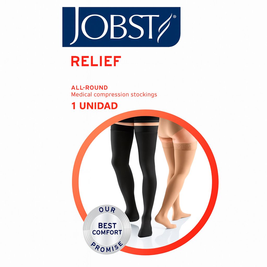 Jobst Relief 1 Media Larga AG de Compresión Media (Clase 2 20-30 mmHg) Post Operatoria Beige 1 Unidad L