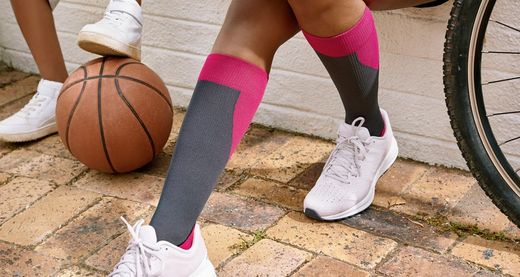 Meia esportiva de compressão leve Jobst Sport AD CCL1