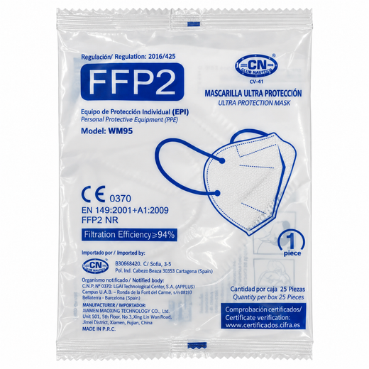 CN Club Náutico Mascarilla Ultra Protección FFP2 NR 25 Unidades