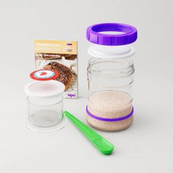 Kefirko Pack Iniciador de Masa Madre Ecológico Deshidratado (15 g) + Kefirko Fermentador de Masa Madre (900 ml)