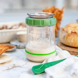 Kefirko Pack Iniciador de Masa Madre Ecológico Deshidratado (15 g) + Kefirko Fermentador de Masa Madre (900 ml)