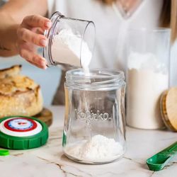 Kefirko Pack Iniciador de Masa Madre Ecológico Deshidratado (15 g) + Kefirko Fermentador de Masa Madre (900 ml)