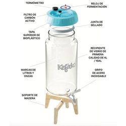 Kefirko Kombucha Fermenter 4 l Azul