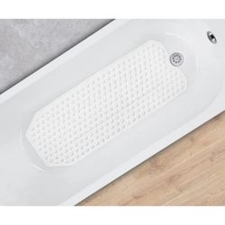 Kmina Non-slip Bath Mat (104x40 cm) Bath Shower Mat 100% Natural Rubber K30013