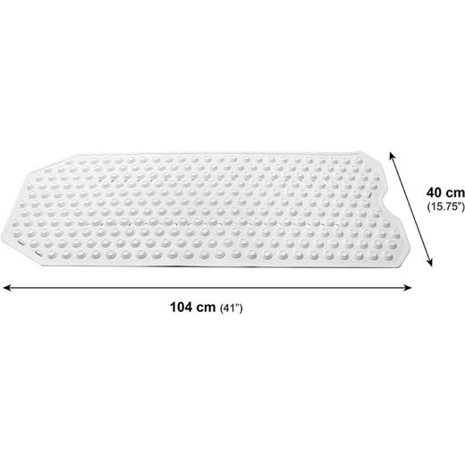 Kmina Non-slip Bath Mat (104x40 cm) Bath Shower Mat 100% Natural Rubber K30013
