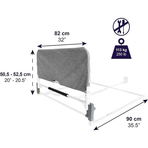 Kmina Folding Adult Bed Rail (from 90 to 180 cm) Adjustable Adult Bed Barrier K40050