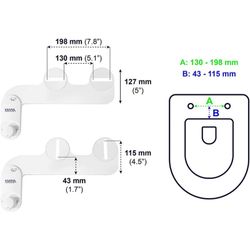 Kmina Bidé Jato Sanitário para WC Água Fria Branco (Não elétrico) K30011