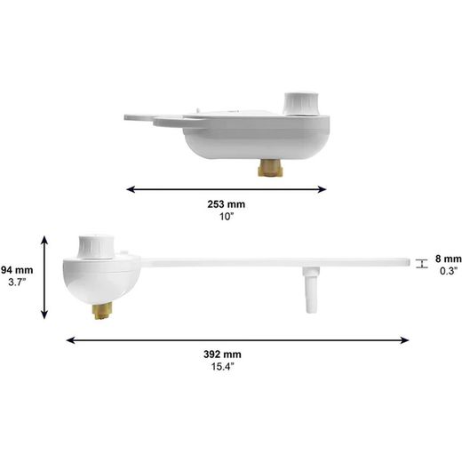 Kmina Bidé Jato Sanitário para WC Água Fria Branco (Não elétrico) K30011