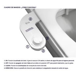 Kmina Bidé Jato Sanitário para WC Água Fria Branco (Não elétrico) K30011