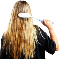 Kmina Cepillo Mango Largo y Peine Pelo (Pack) Empuñadura Gruesa y Ergonómica Aseo K40007