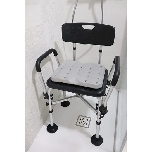 Kmina Chaise de douche rembourrée Chaises de salle de bain pour personnes âgées Noir / Blanc K30016 / K30017