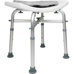Kmina Taburete Ducha Acolchado (150 kg) Banqueta Silla Baño para Mayores Blanco K30018