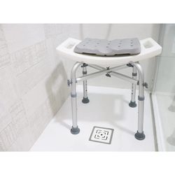 Kmina Taburete Ducha Acolchado (150 kg) Banqueta Silla Baño para Mayores Blanco K30018