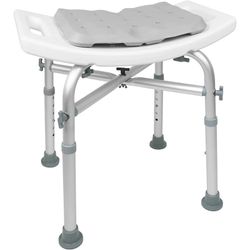 Kmina Taburete Ducha Acolchado (150 kg) Banqueta Silla Baño para Mayores Blanco K30018