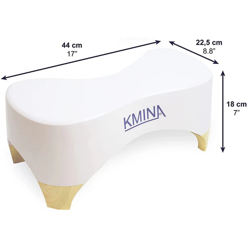 Kmina Tabouret Physiologique pour Toilette (18 cm) Tabourets WC Bois K30015  — Farmacia Núria Pau