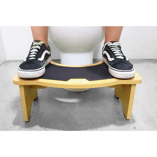 Kmina Physiological Stool for Toilet (18 cm) Wood WC Stools K30015