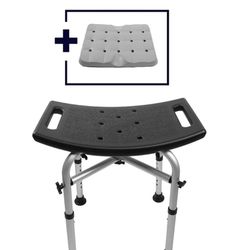 Kmina Rectangular Comfort Stool Black / White K30009 / K30018