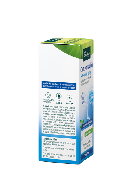 Spray Concentration + Mémoire Kneipp 30 ml