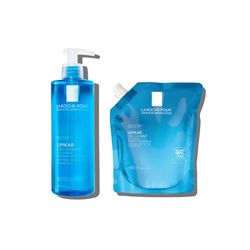 Kit La Roche-Posay LIPIKAR Gel de Limpeza Facial Suavizante 400ml + Refil 400ml
