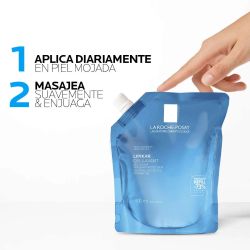 Kit La Roche-Posay LIPIKAR Gel de Limpeza Facial Suavizante 400ml + Refil 400ml