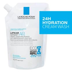 La Roche-Posay LIPIKAR SYNDET AP+ Pack Ahorro Crema Limpiadora Sin Perfume 400 ml + 400 ml Recarga.