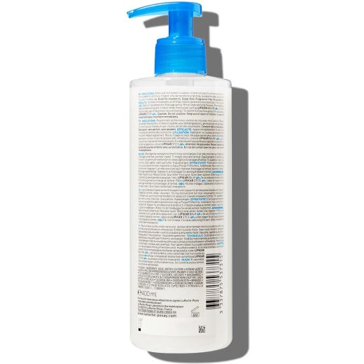 La Roche-Posay LIPIKAR SYNDET AP+ Pack Ahorro Crema Limpiadora Sin Perfume 400 ml + 400 ml Recarga.