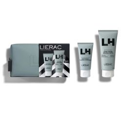 Kit Presente de Natal Lierac Homme: Bálsamo de Barbear 75 ml + Espuma de Barbear 150 ml e Sacola Presente