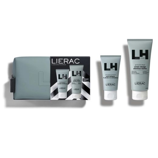 Kit Presente de Natal Lierac Homme: Bálsamo de Barbear 75 ml + Espuma de Barbear 150 ml e Sacola Presente