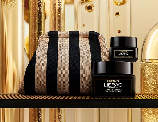 Kit Presente de Natal Premium Lierac: Creme Antienvelhecimento Sedoso 50 ml + Creme Antienvelhecimento para os Olhos 20 ml e Sacola Presente