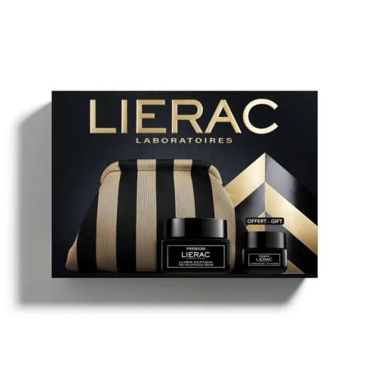 Kit Presente de Natal Premium Lierac: Creme Antienvelhecimento Voluptuoso + Creme Antienvelhecimento para os Olhos 20ml e Sacola Presente