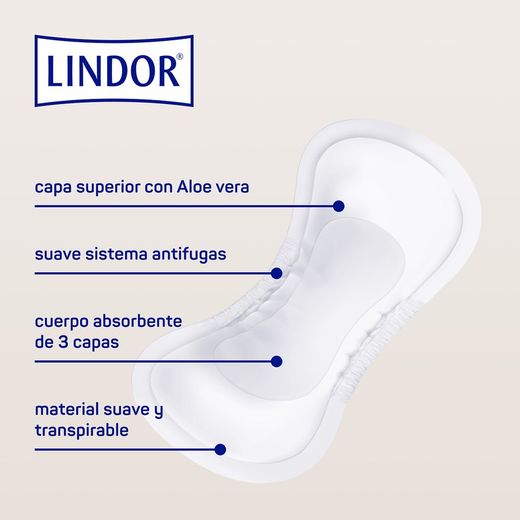 Lindor Lady Extra Compresses 4 Drops 14 Units
