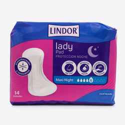 Lindor Lady Compresas Maxi Night 6 Gotas 14 Unidades